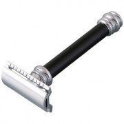 Merkur - Maquinilla de afeitar de aluminio negro de mango largo 38C