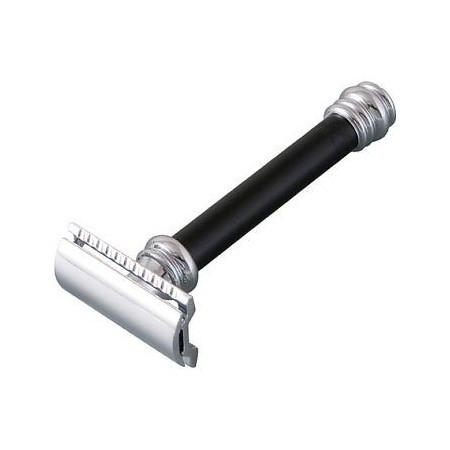 Merkur - Maquinilla de afeitar de aluminio negro de mango largo 38C