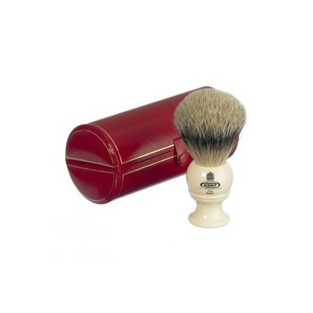 Kent - Brocha de afeitar de tejón "silvertip" color marfil BK8