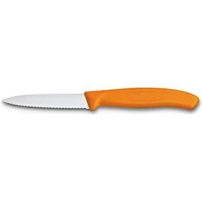 Victorinox - Cuchillo Swiss Classic dentado de 8 cm, naranja