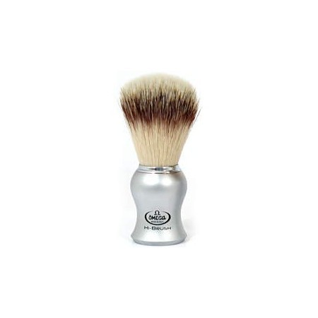 Omega - Brocha de afeitar Hi-Brush imitación aluminio