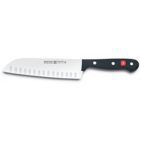 Wüsthof Gourmet - Cuchillo Santoku alveolado de 17 cm